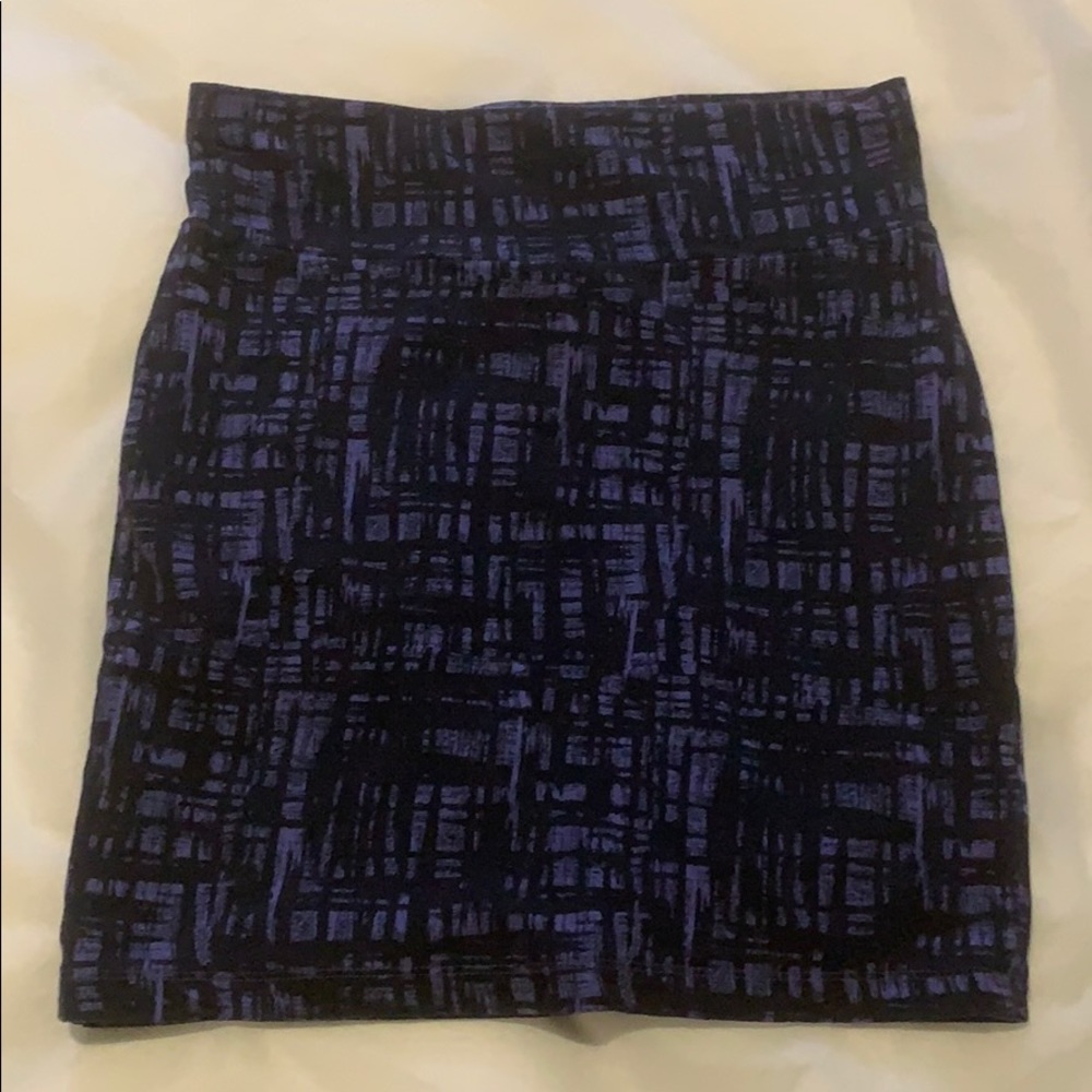 Blue and black skirt